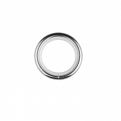 Кольцо для ков. карниза с пласт вставкой d25мм (Серебро-Мат) 10шт