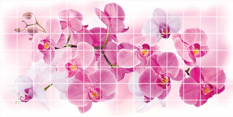 ЛП Орхидея Розея Мозаика листовая панель 957*482,02 мм (10) GRACE