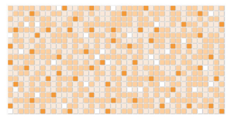 ЛП Мозаика оранжевая листовая панель 955*480 мм 10 GRACE