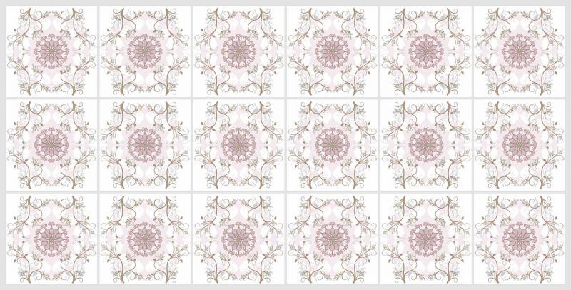 ЛП Цветочный орнамент Мозаика листовая панель 957*482 мм (10) GRACE
