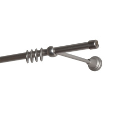 Карниз кованый раздвиж 1-ряд. d-19/16мм Ажур Серебро-мат.