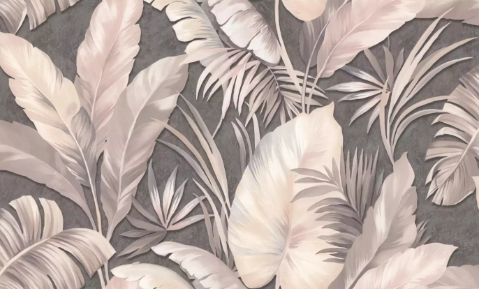 72093-42VV Обои VOG Collection 1,06х10м (8) бежево-коричневые, листья, компаньон 72094-24,72094-28