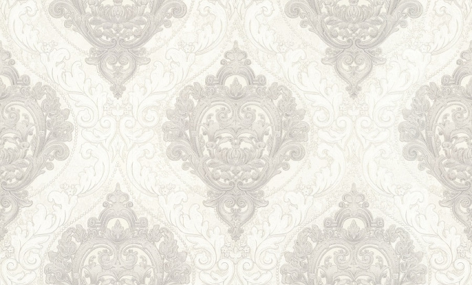 70519-14 Обои Аспект 1,06х10м (6) бело-серые, вензель, компаньон 70520-14