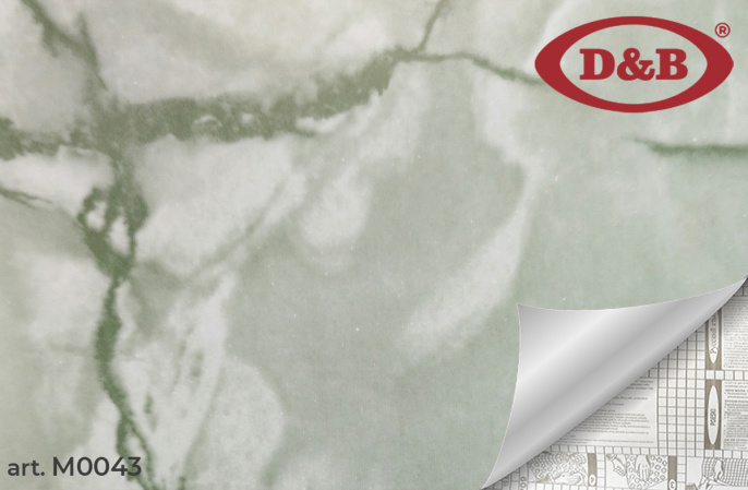 Самоклеящая пленка D&B 0043М  0,90*8м Мрамор зеленый