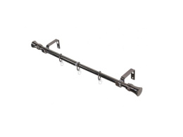 Карниз кованый раздвиж 1-ряд. d-19/16мм Цилиндр Черн.никель