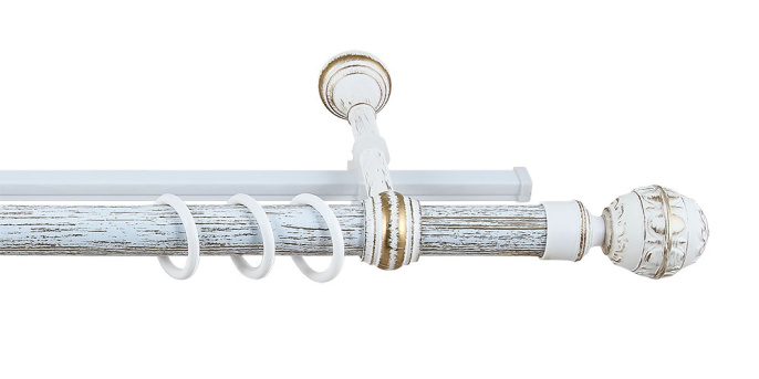 Карниз Валанс + У-шина 2,8 Белое золото/патина