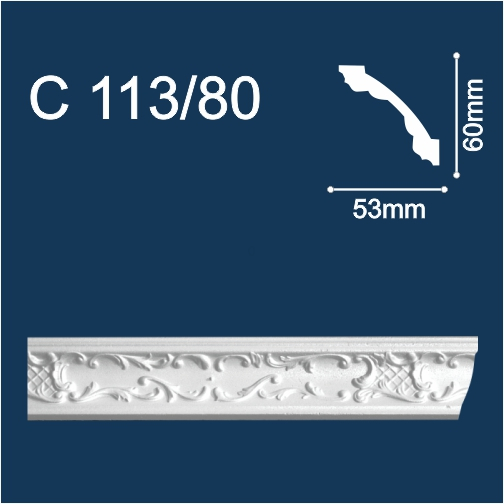 С113/80 Плинтус Солид потолочный резной 60х53 2м (40)