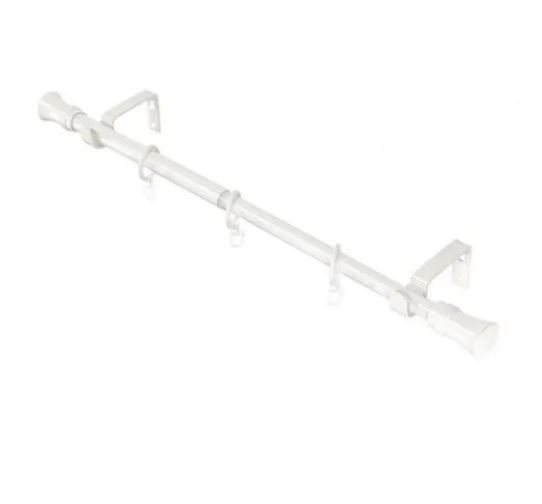 Карниз кованый раздвиж 1-ряд. d-19/16мм Цилиндр Белый 