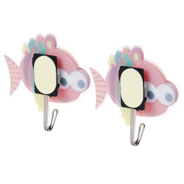 Крючки VETTA самоклеящиеся 2 шт, на блистере, ПВХ, металл, 3D, 440-343