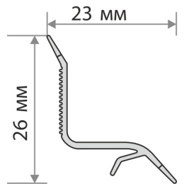 Бордюр на ванну на плитку 1,85м 26*23 мм (20шт) белый НП35