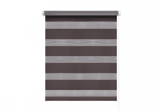 Штора рулонная День-ночь 52*160 беж-коричневый