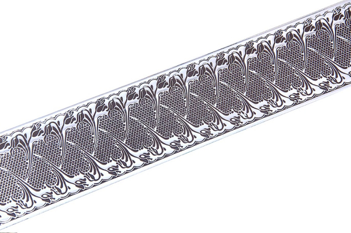 Бленда Прованс цвет Серебро/Шоколад  ширина 7 см    (25м)