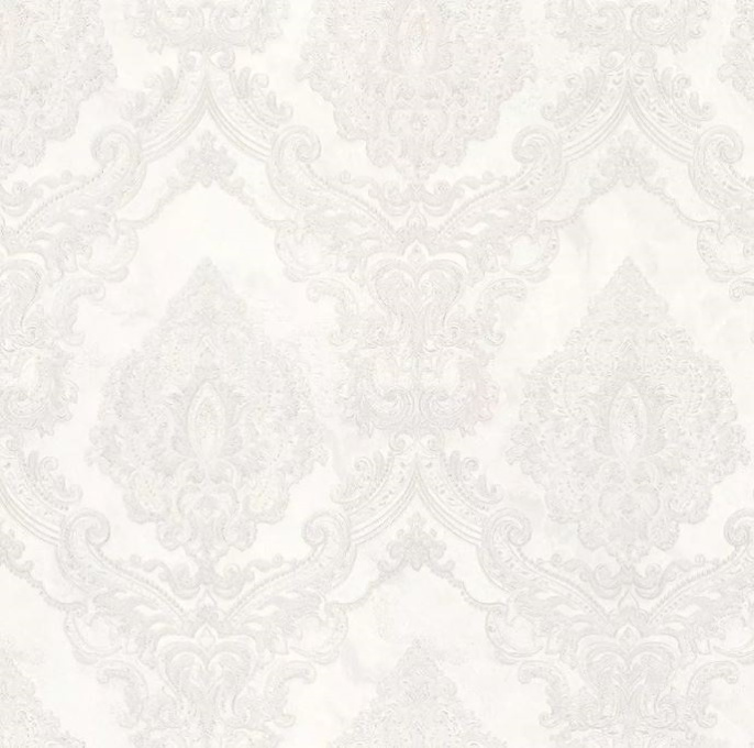 70512-11 Обои Аспект 1,06х10м (6) белые, вензель, компаньон 70513-11