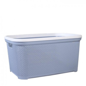 Корзина универсальная 35л. серо-голубой/белый 