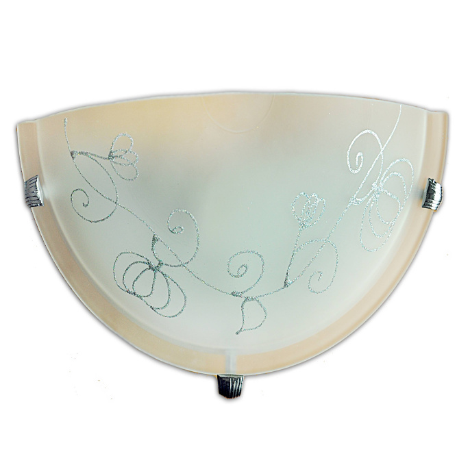 Светильник "Узор" 5037 D300/2*1 серебро.