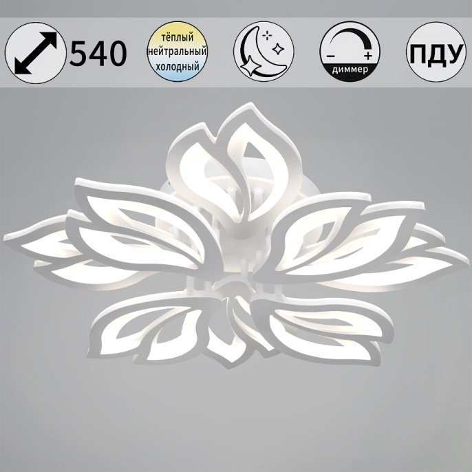 00150-0.3-4+4 Люстра светодиодная