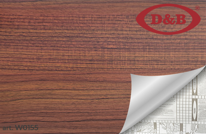 0155W Самоклейка D&B 0,90*8м Дерево темное с дорожками
