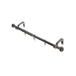 Карниз кованый раздвиж 1-ряд. d-19/16мм Шар Черный никель (1,6-3,0м)