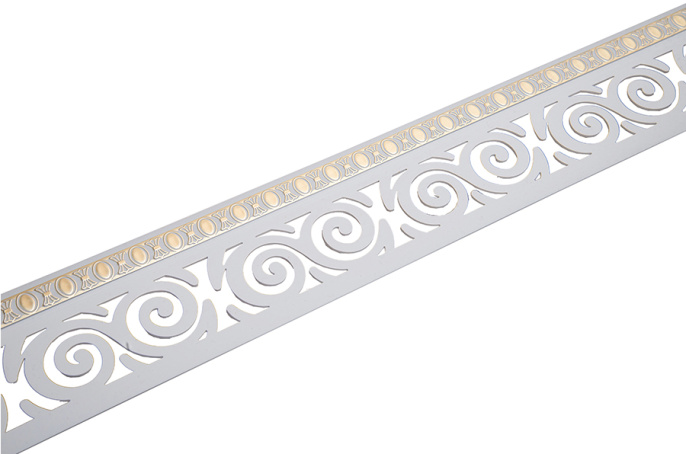 Бленда Завиток цвет Золото/Белый  ширина  7 см     (25м)