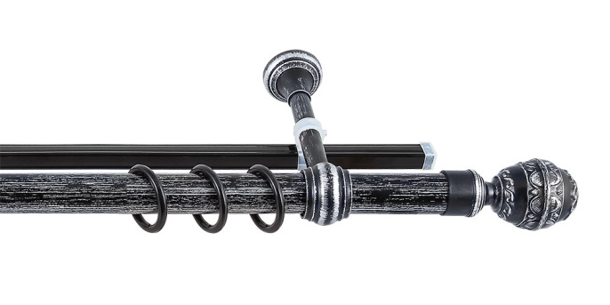 Карниз Валанс + У-шина 2,4 Черненое серебро/патина