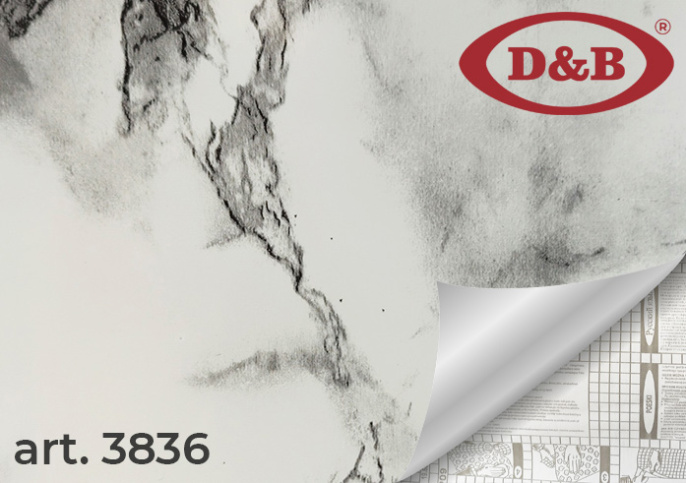 Самоклеящая пленка D&B 3836 0,90*8м Мрамор бело-серый