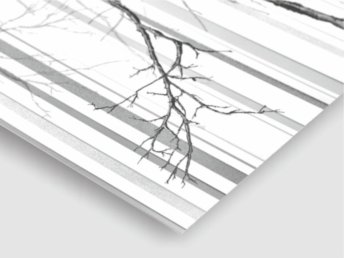 ЛП Ветка серая Листовая панель (10шт)