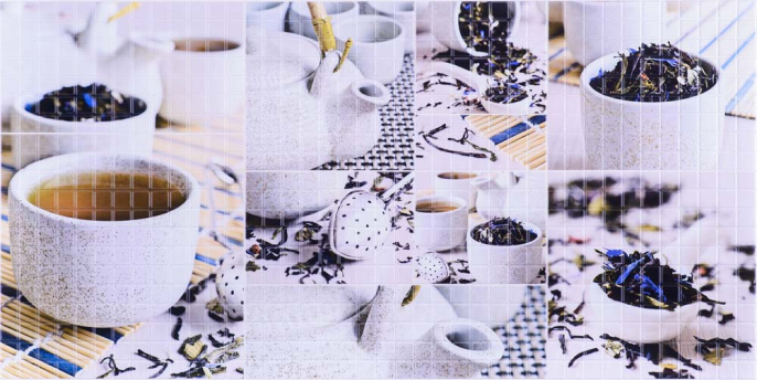 ЛП Чайная церемония мозаика Листовая панель (10шт)