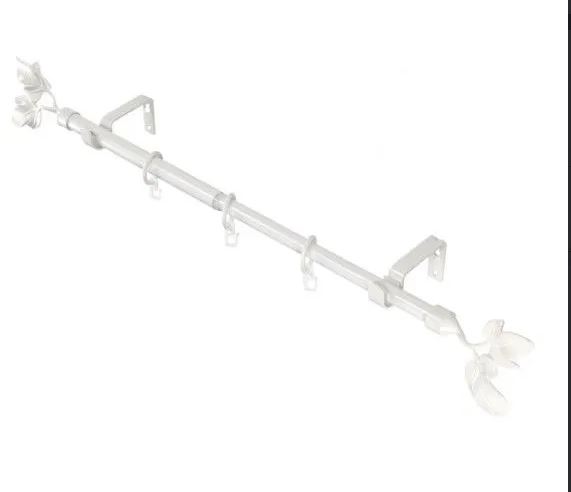 Карниз кованый раздвиж 1-ряд. d-19/16мм Лист Белый