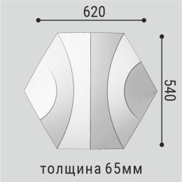 СП18 Панель стеновая Polymer 620*520 (3 шт)