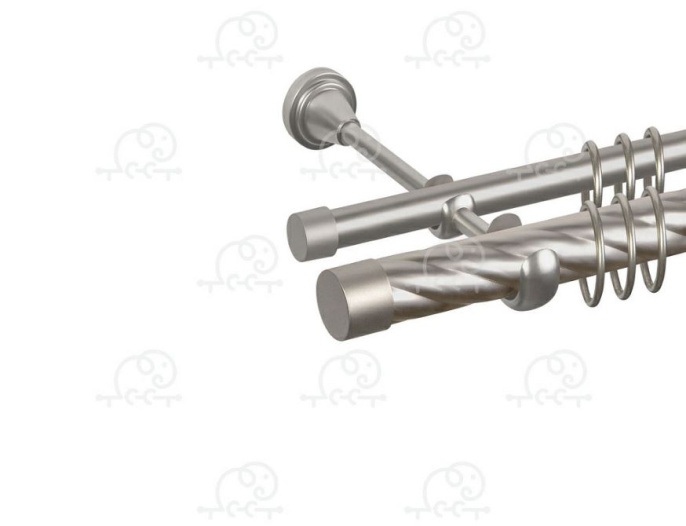 Карниз кованый 2-рядн 1,6 м d-16К/16Г Сатин  Grace