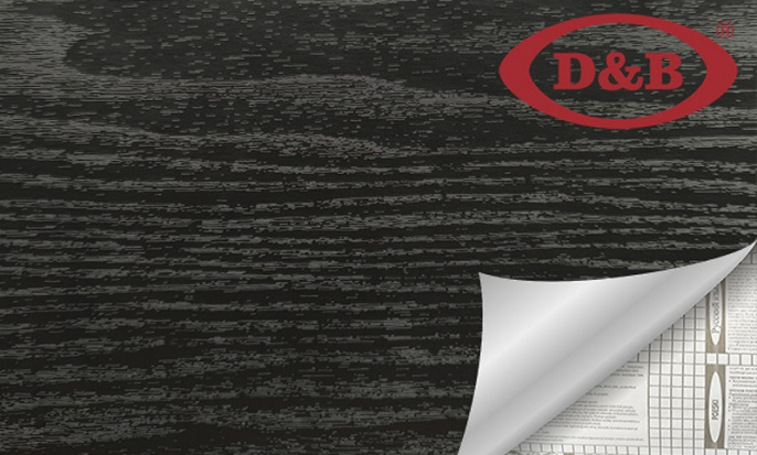 Самоклеящая пленка D&B 0180W 0,45*8м Дерево черно-серое