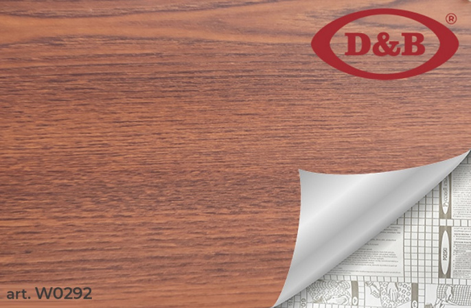 Самоклеящая пленка D&B 0292W 0,45*8м Дерево красно-коричневое