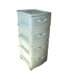 Комод Ромашка 4 яруса Белый 