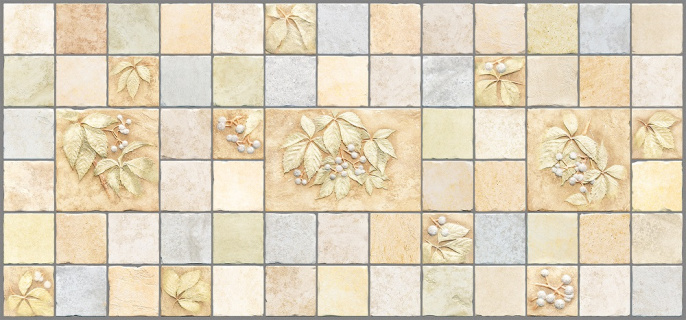 ЛП Дикий виноград солнечный Барельеф Листовая панель (10шт)