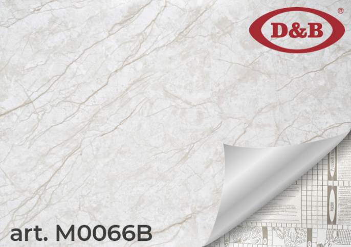 0066М-В Самоклейка D&B 0,45*8м Мрамор светлый Tinos 