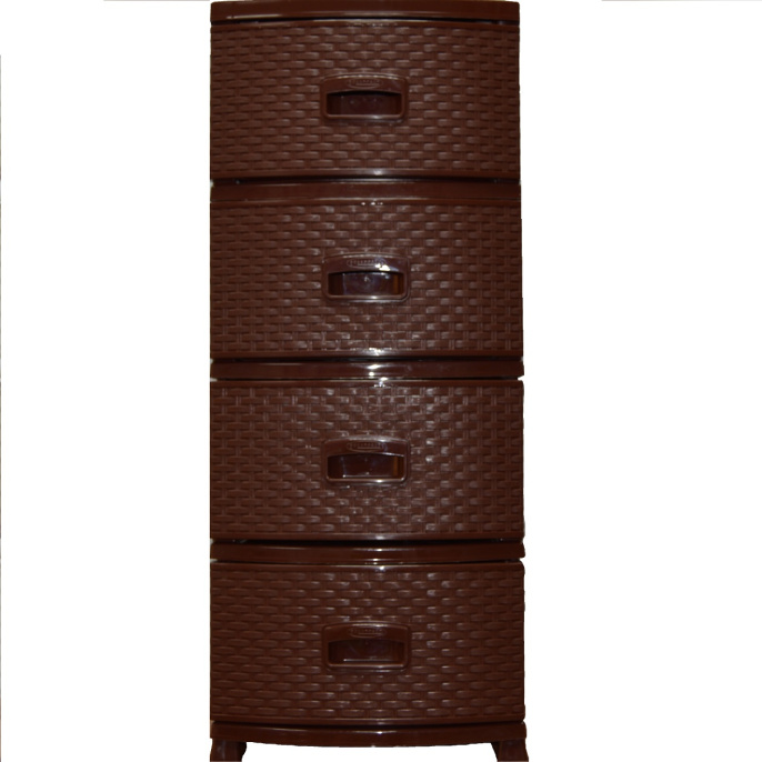 Комод Ротанг 4 яруса Коричневый 