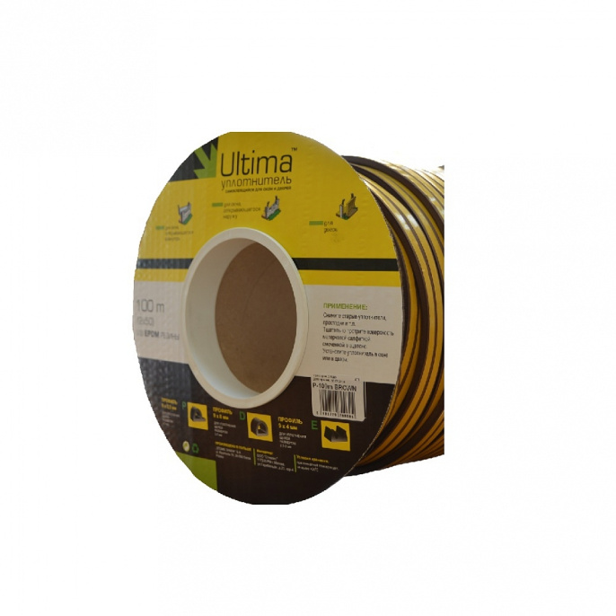 Уплотнитель P-профиль  9*5,5мм 100м черный 