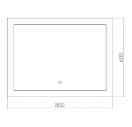 Зеркало Норма 800*600мм с подсветкой