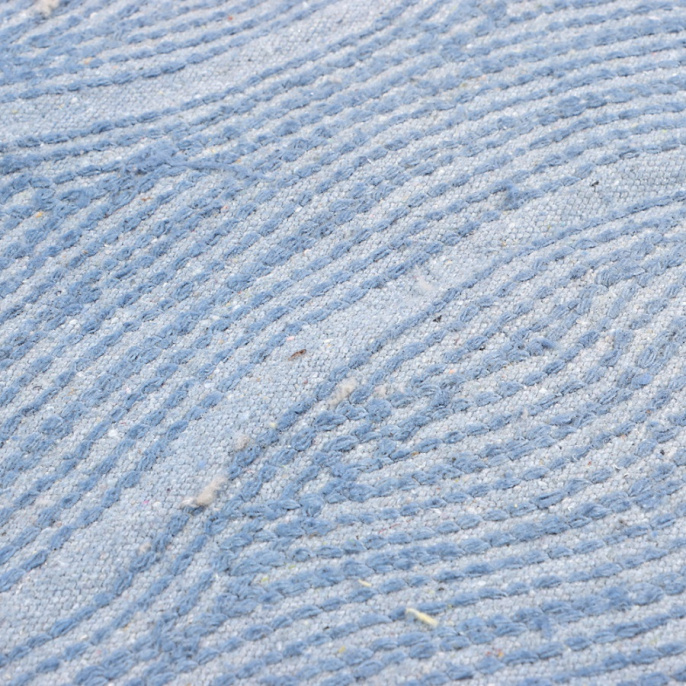 Коврик двойной VETTA  40*60 + 40*40, хлопок серый, пыльно-синий, 462-769