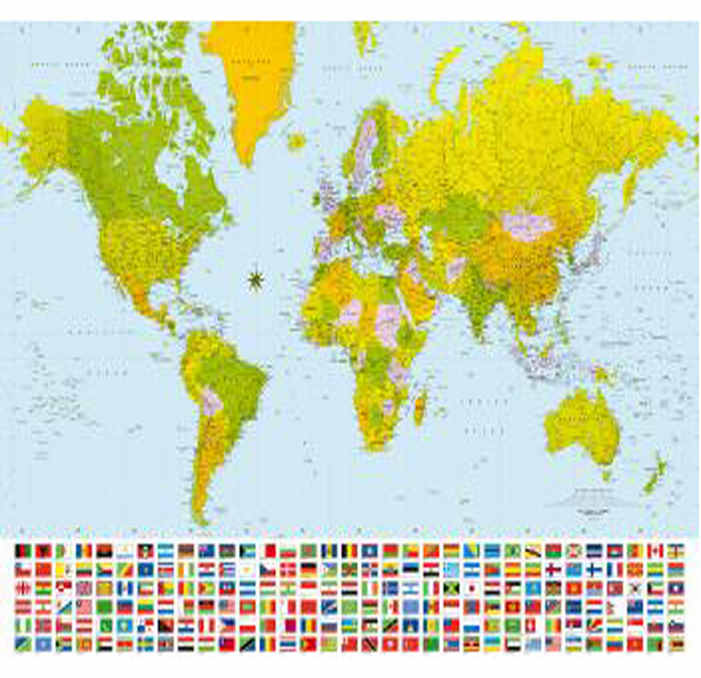280 Фотообои W+G 8 лист Карта мира