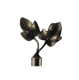 Карниз кованый раздвиж 2-ряд. d-19/16мм Лист Антик золото