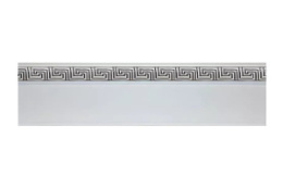 Бленда Греция Белый глянец - Хром 50мм 30м 