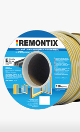 Уплотнитель  резиновый Е-профиль 9х4мм 150м цвет Коричневый