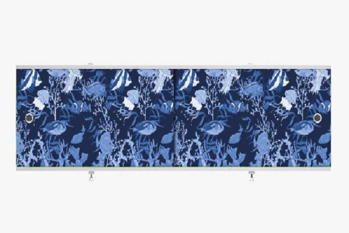 Экран под ванну 1,48 м Кварт Черный мрамор 