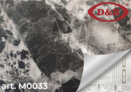 0033М Самоклейка D&B 0,45*8м Мрамор черно-серый