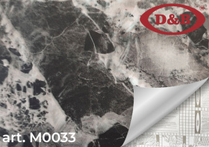 0033М Самоклейка D&B 0,45*8м Мрамор черно-серый