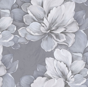 72372-41PL Обои Palitra 1,06х10м (8) серые, цветы, компаньон 72373-15,72373-41