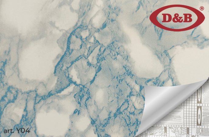 Самоклеящая пленка D&B Y04 0,45*8м Мрамор серо-голубой