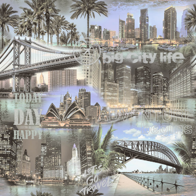 Мегаполис 12286 Обои Fox Дуплекс 0,53*10 (14) сиреневые