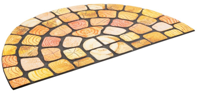 37-931 Коврик флокированный Selena Полукруг 45*75 см  